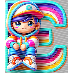 Cartoon letters-CL 650